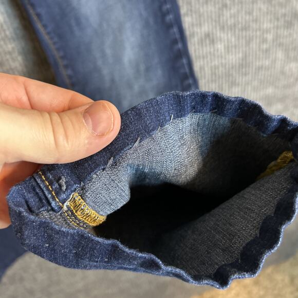 Pilcro And The Letterpress Womens Low Rise Straight Jeans Size 29 Blue Dark Wash - Picture 6 of 12